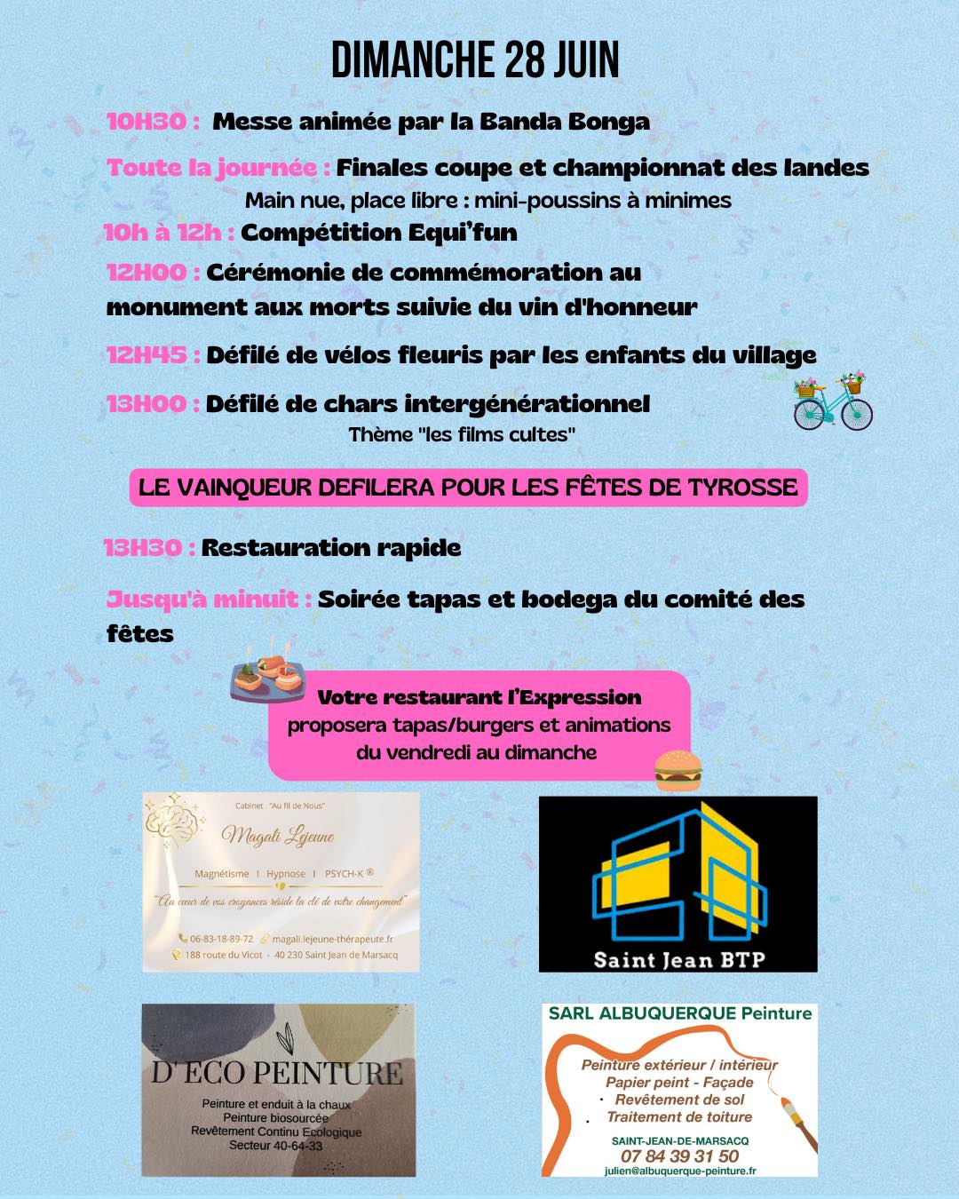 Fetes 2026 Dimanche