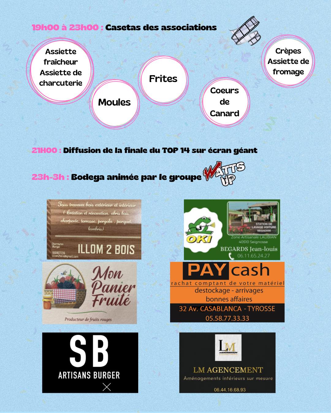 Fetes 2026 Samedi 2